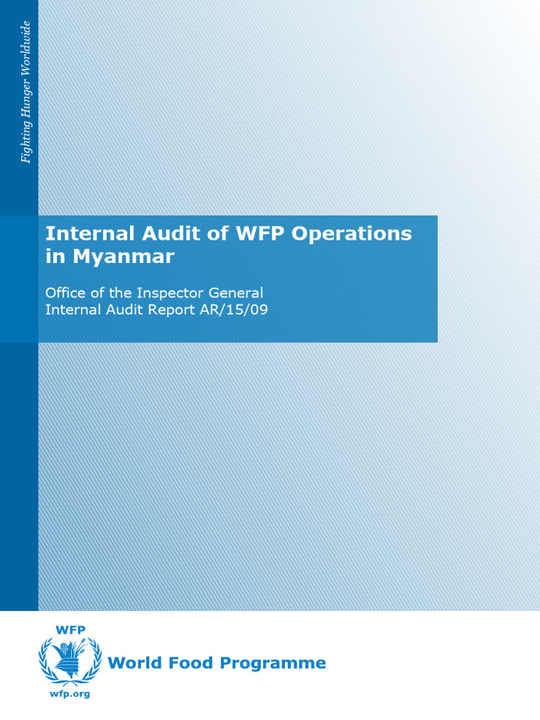 WFP Myanmar Operations Audit Report | PDF | Internal Control | Internal ...