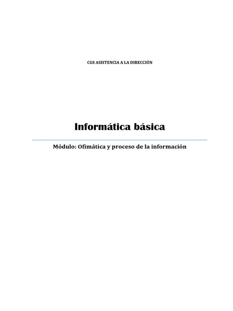 Apuntes Informatica Basica | PDF | Hardware de la computadora | Periférico