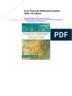 Solution Manual For Financial Statements Analysis Subramanyam Wild 11th Edition
