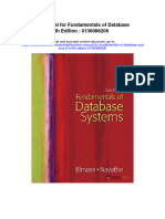 Solution Manual For Fundamentals of Database Systems 6 e 6th Edition 0136086209