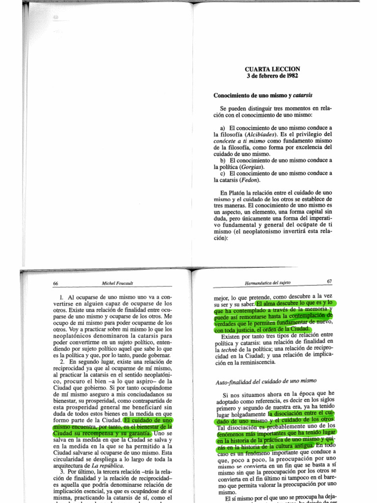 Conocimiento de Uno Mismo y Catarsis | PDF
