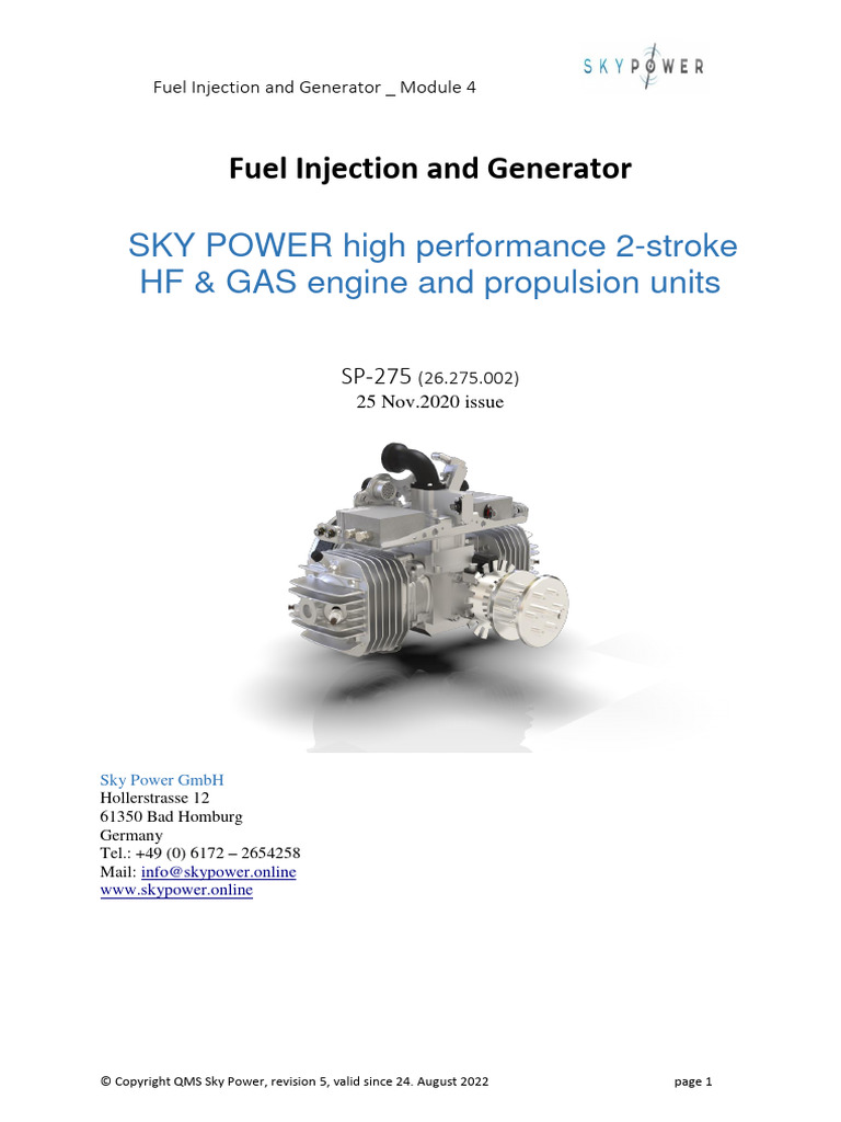 SP - 275 Engine | PDF | Throttle | Direct Current
