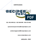 Certificados - Reciper Peru