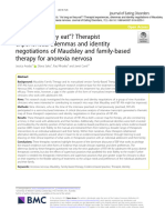 "As Long As They Eat"? Therapist Experiences, Dilemmas and Identity Negotiations of Maudsley and Family-Based Therapy For Anorexia Nervosa