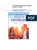 Solution Manual For Health Psychology 11th Edition Shelley Taylor Annette L Stanton