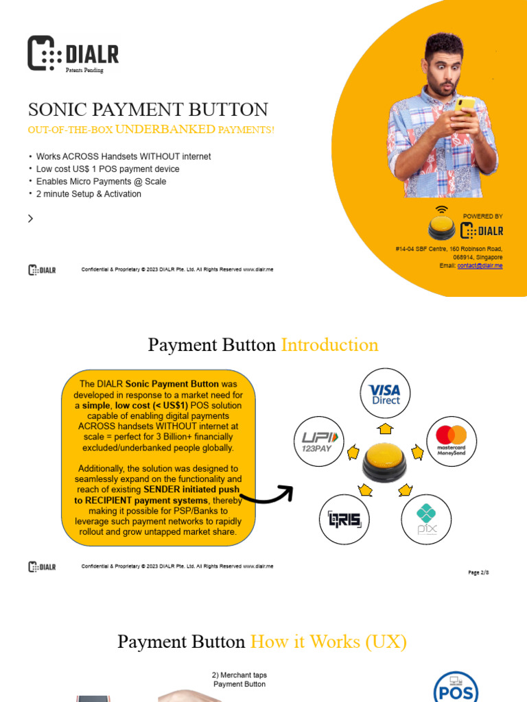 Sonic Payment Button for Underbanked | PDF | Information And ...