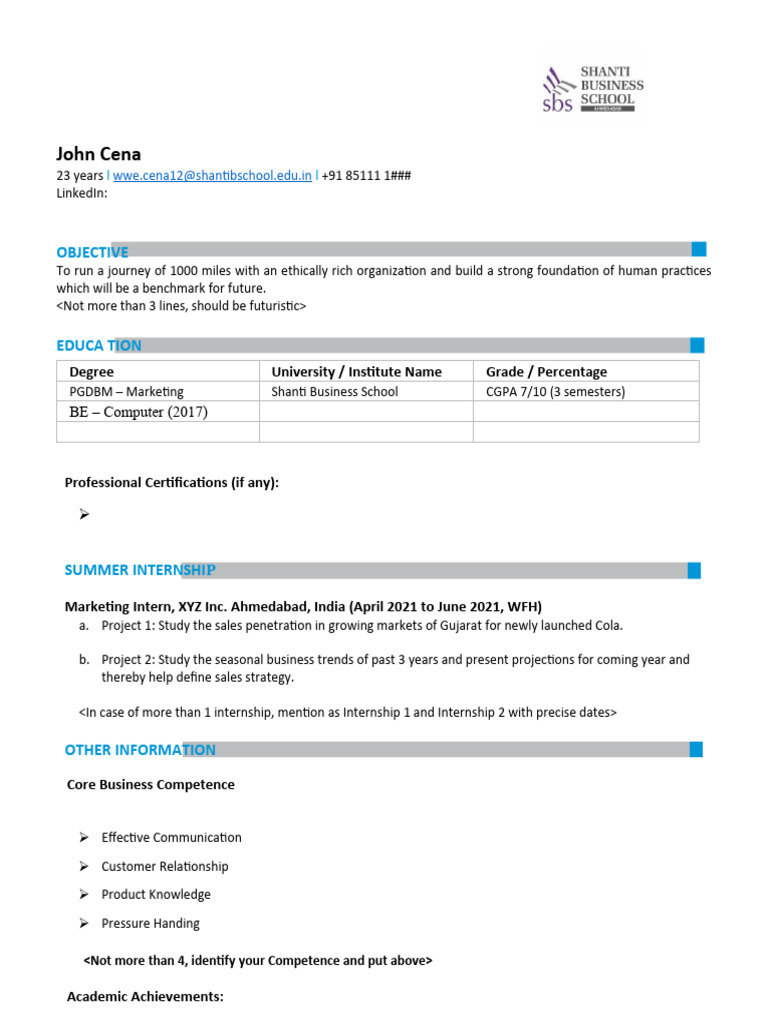 Resume Format PDF - 1716091533
