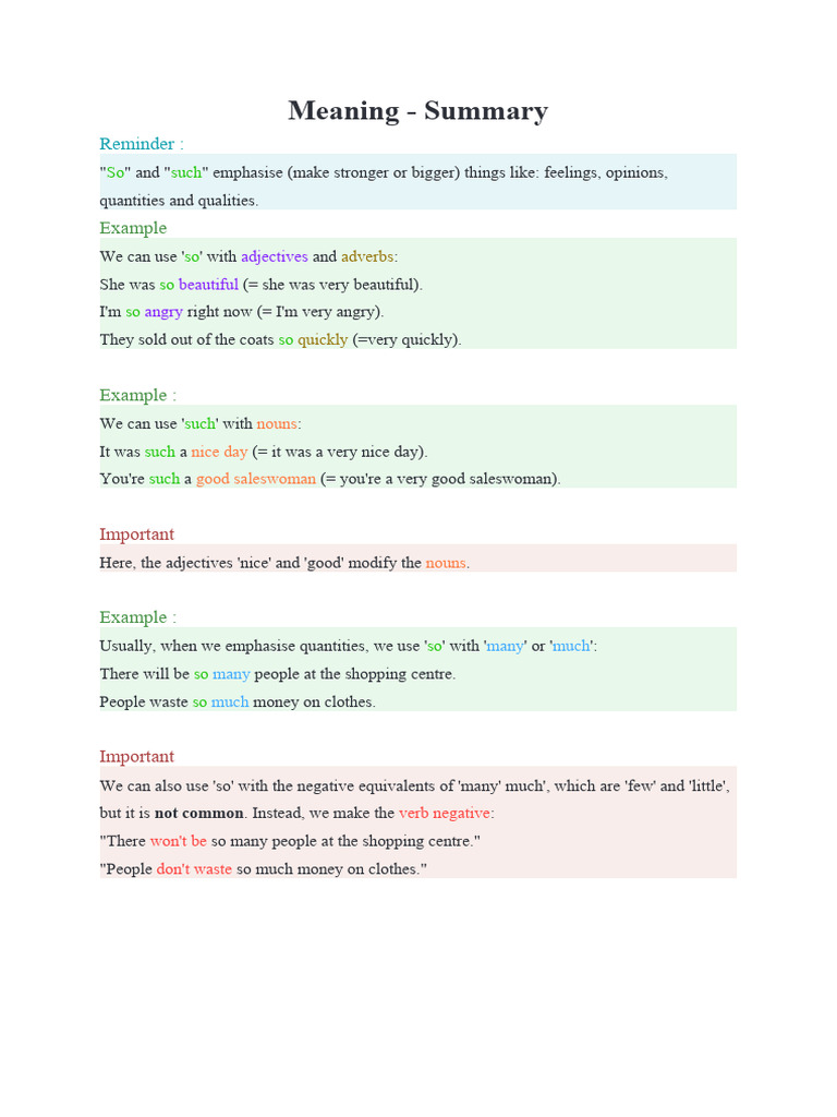 So And Such English Pdf