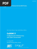 Download CeDEM11 Conference for E-Democracy and Open Government 5-6 May 2011 by Department  E-Governance Donau-Universitt Krems  SN67276054 doc pdf