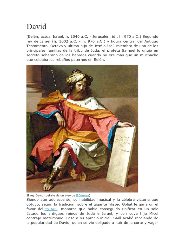 Historia del Rey David | PDF | History