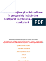 3.4. Diferentiere Si Individuazare in Procesul de Invatamant Desfasurat in Gradinita. Adaptare Curriculara