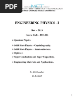 Engineering Physics 1 Notes by Rajiv Gandhi College