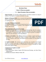 Open Economy Macroeconomics Class 12 Notes CBSE Macro Economics Chapter 6 (PDF)