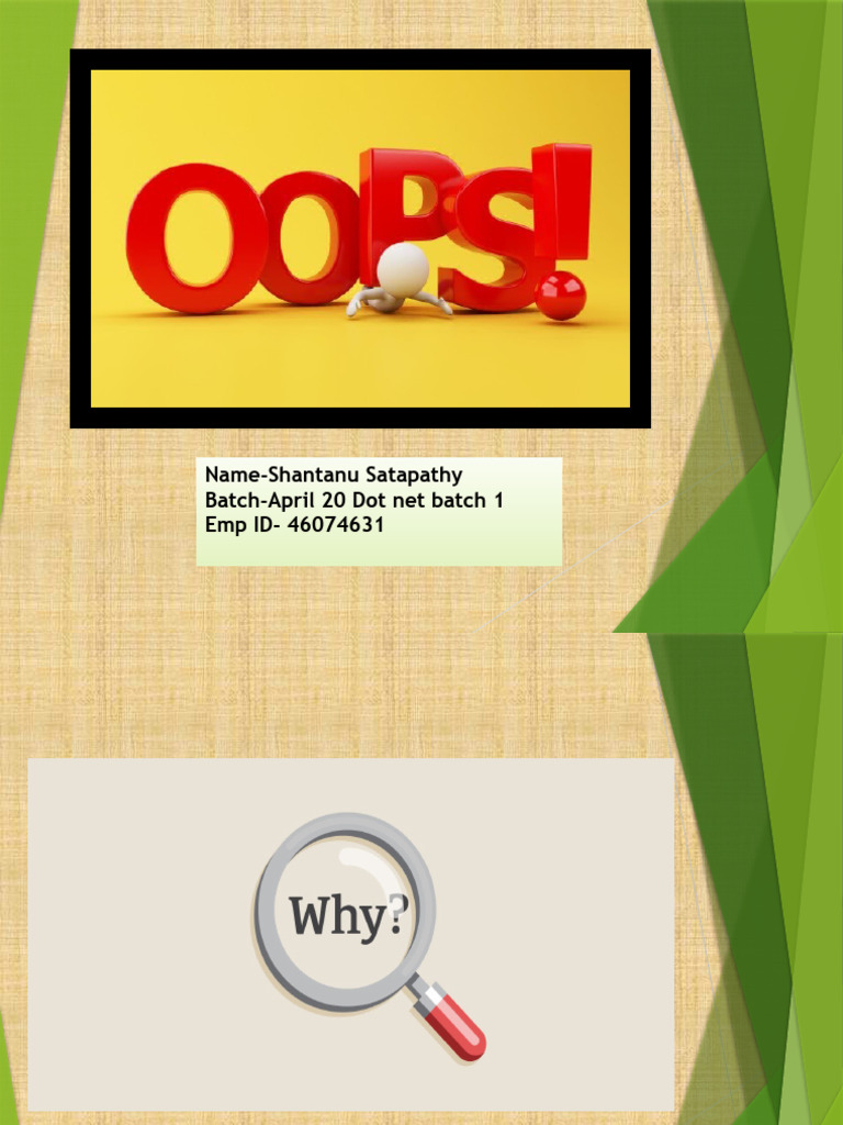 OOPS PPT Final | PDF