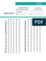 Prova Paulista 2° Bimestre Aluno