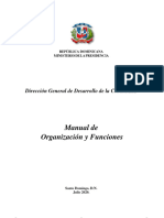 Manual de Organizacin de Funciones DGDC