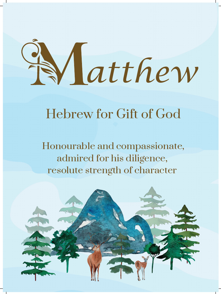 Mathew Name Meaning Poster Crop Marks & Bleed Lines PDF