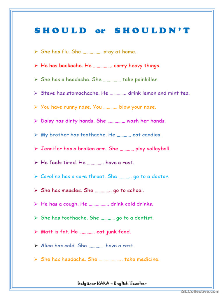 Should - Shouldn't | PDF
