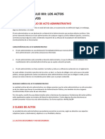 Derecho Administrativo Tema 4 CXIII - PARTE I y II ACTOS ADMINIISTRATIVOS, CONCEPTO Y TIPOS Segundo Cuatrimestre