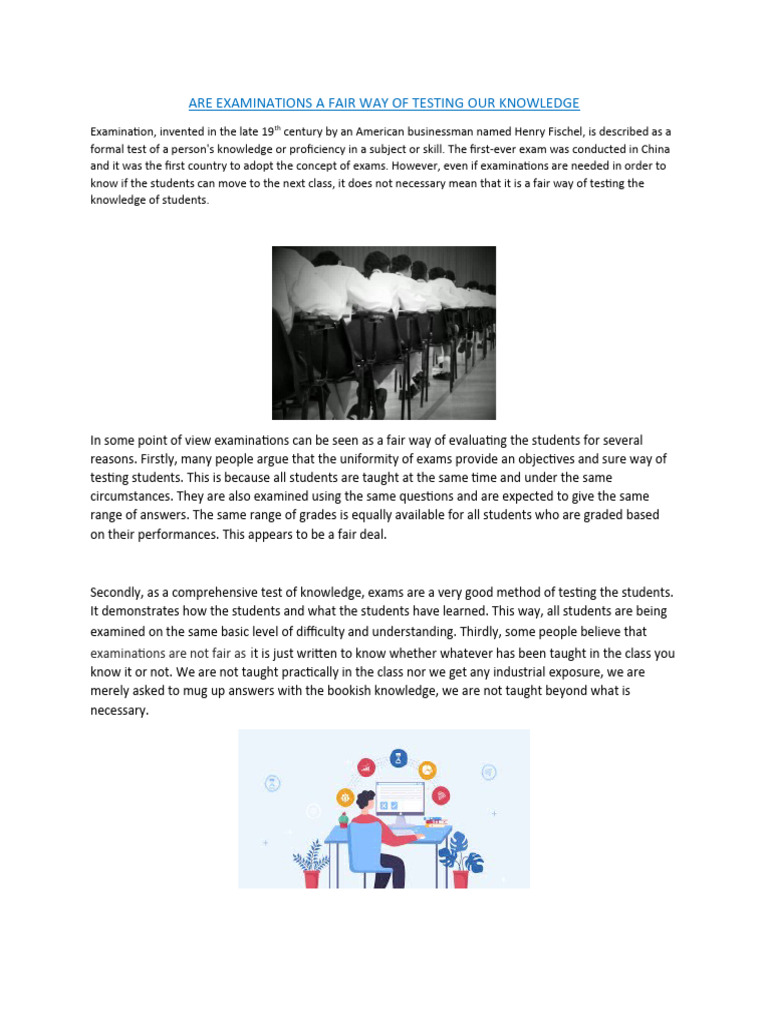 Are Exams a Fair Test of Knowledge? | PDF | Knowledge | Behavioural ...