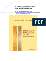 Solution Manual For Management Information Systems 12 e 12th Edition 0132576589