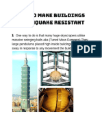How To Make Buildings Earthquake Resistant
