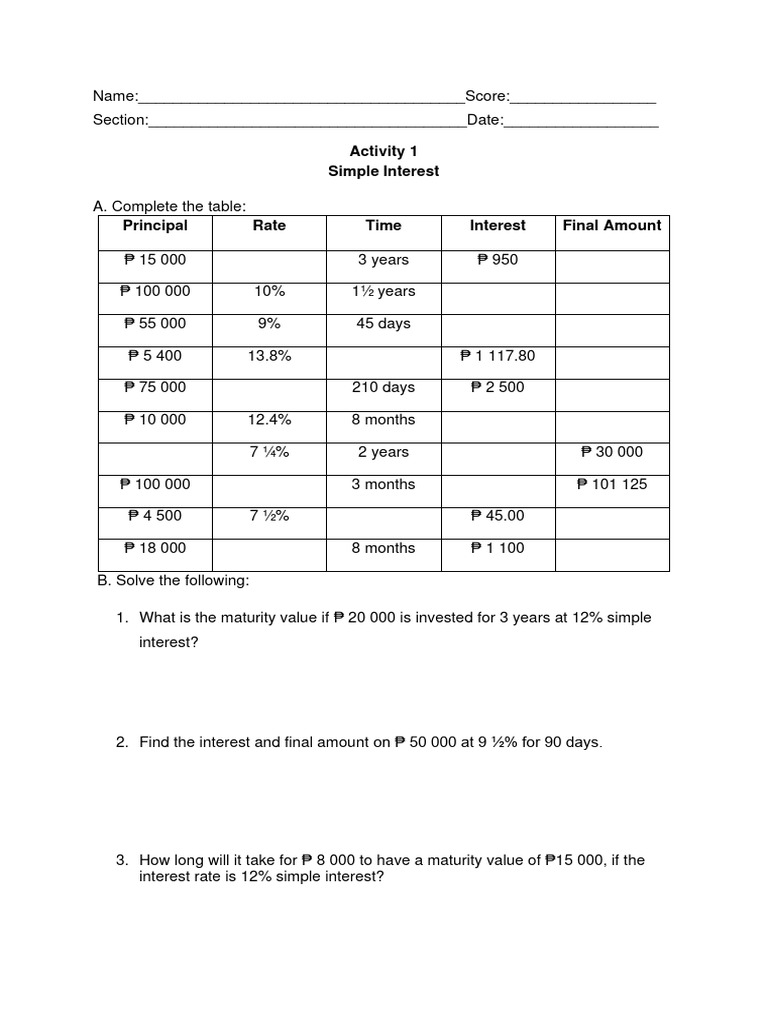 Module 4 consumer math pdf interest present value