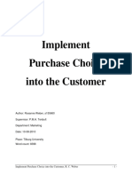 Implement Purchase Choice Into The Customer Author Rosanne Weber, P M A Tenbult