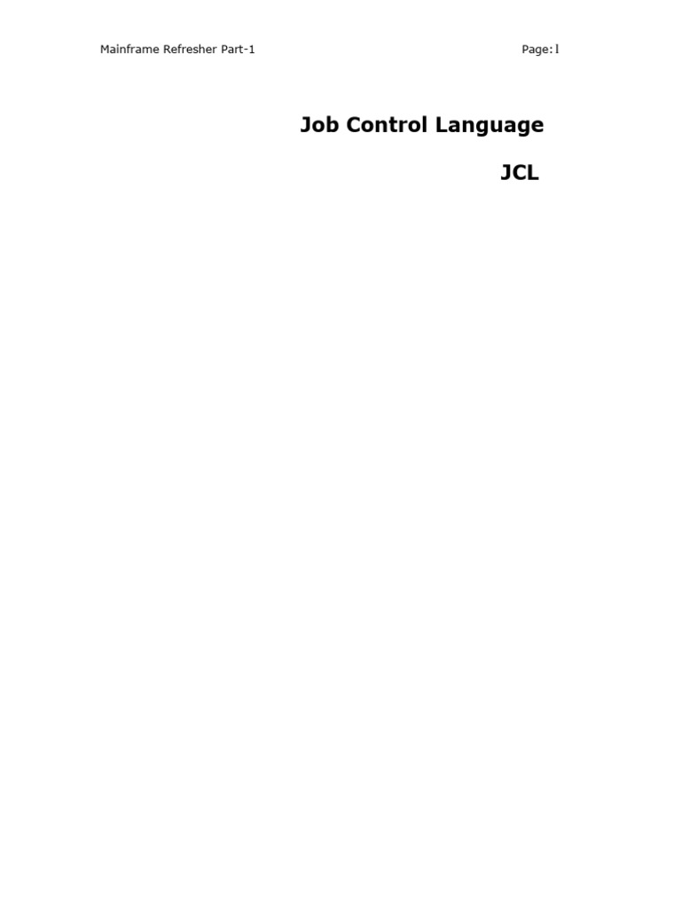 JCL Basics for Mainframe Jobs | PDF | Computing | Software Engineering