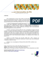 Convite Segundo Fórum Interconselhos PPA 2012-2015