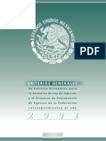 Proyecto de Presupuesto de Ingresos 2002