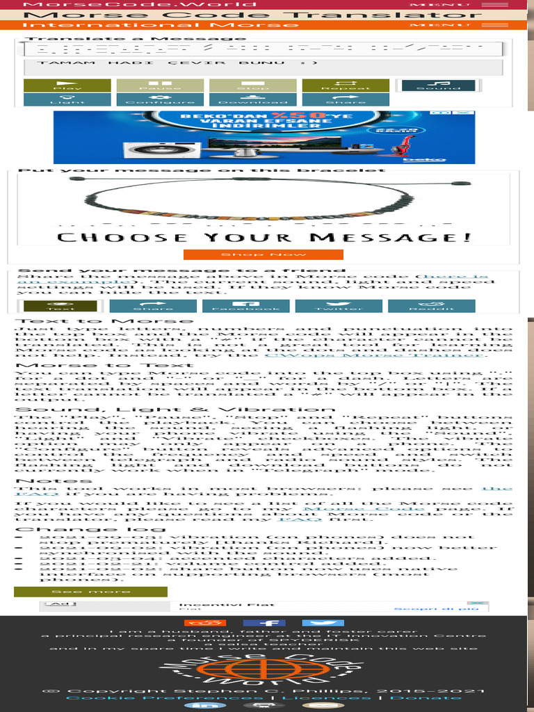 Morse Code Translator Morse Code World | PDF | Computing | Software