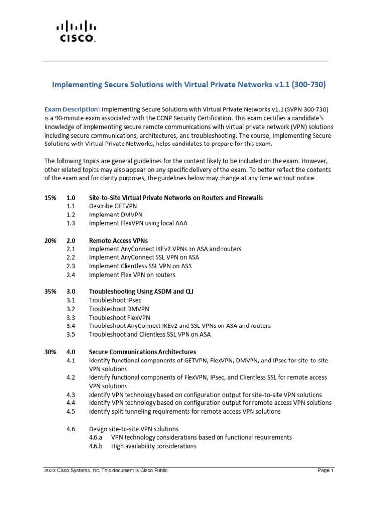 300 730 SVPN v1.1 PDF Virtual Private Network Transport Layer