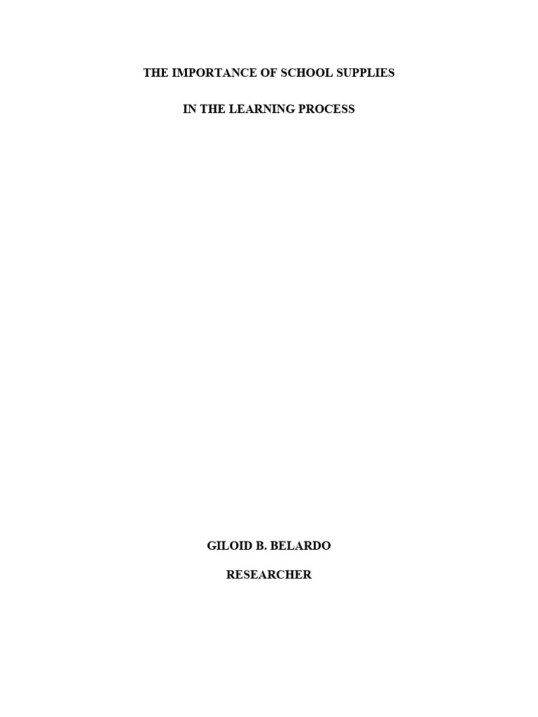 The importance of school supplies pdf self efficacy teachers