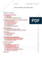 Representations (Groupes Finis)