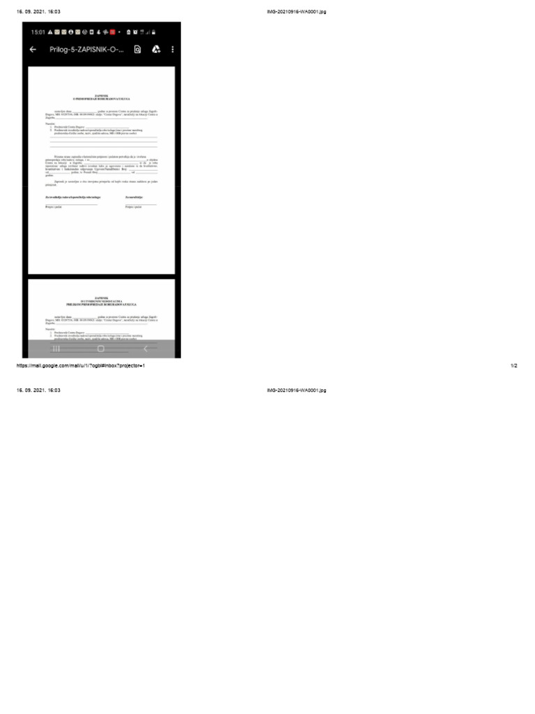 Zapisnik Primjer | PDF