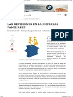 Las Decisiones en La Empresas Familiares - Management Journal