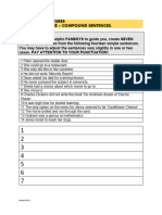 Sentence Structures Worksheet Three Compound Sentences