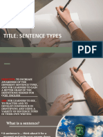 Sentence Types GCSE PP in PDF Format