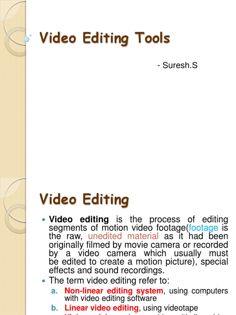 Top 5 Video Editing Software Tools | PDF | Video | Media Technology