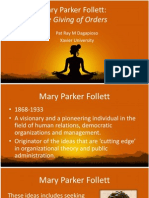 The Giving of Orders: Mary Parker Follett