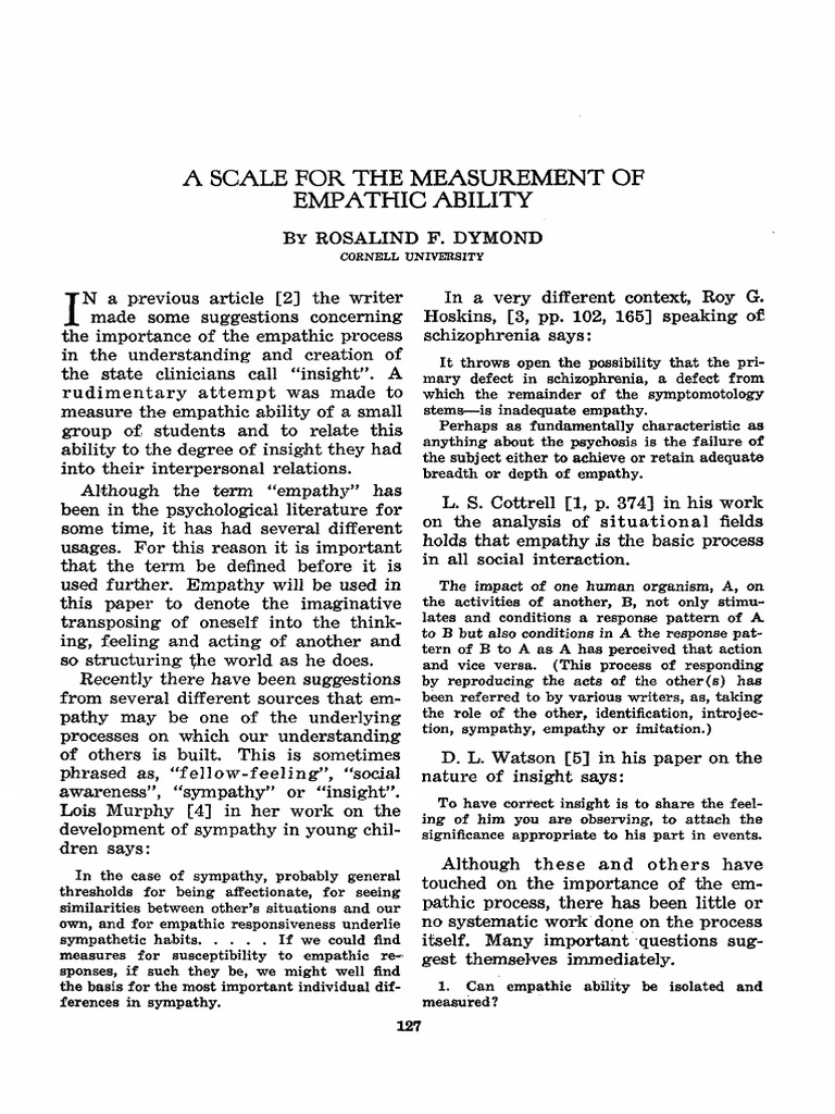 Dymond 1949 PDF Empathy Cognition