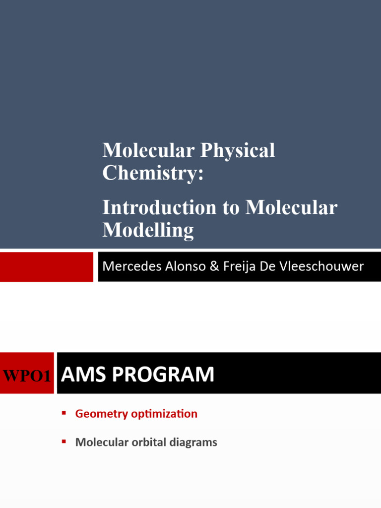 AMS Installation and Ethanol Modeling Guide | PDF | Molecular Orbital ...