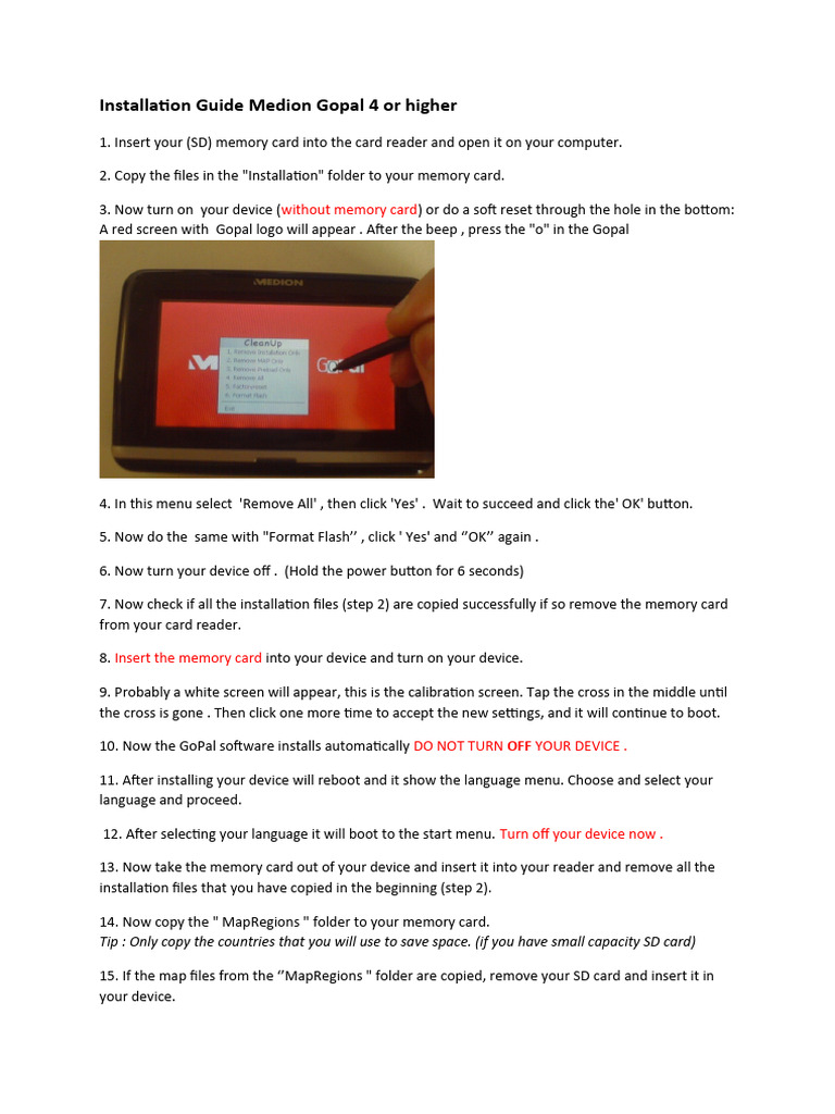 Medion GoPal 4 Installation Guide | PDF | Games & Activities | Computers
