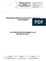 PRG SST 010 Programa de Estilo de Vida y Trabajo Saludables