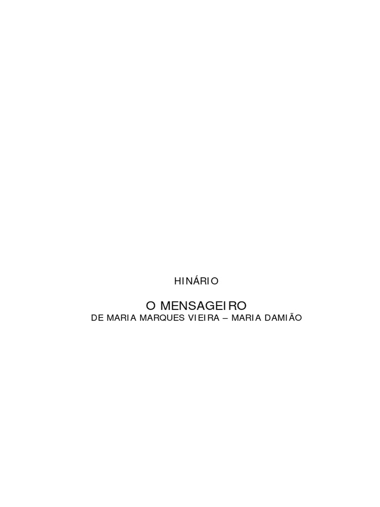Hinário O Mensageiro 2009 | PDF | Maria, mãe de Jesus | Deus