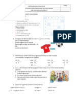 Recuperación Matemática 6° II Periodo