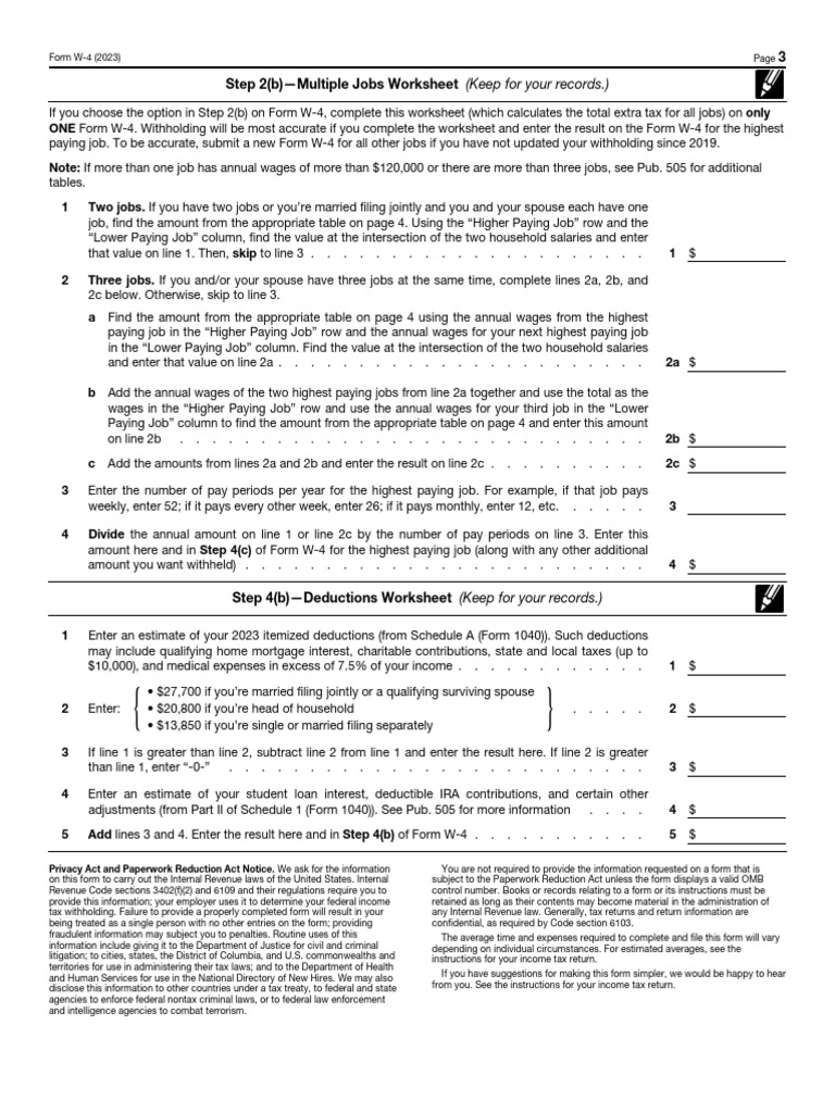 fw4 3 | PDF | Taxes | Government Finances