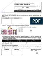 (2 MAT) Avaliação Modelo Prova Matematica 2 Ano