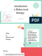 Behavioural Therapy 1